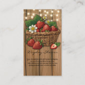 イチゴ甘いバスケット赤ちゃんシャワー エンクロージャーカード (正面)