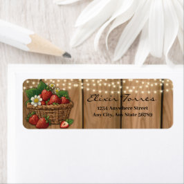 イチゴ甘いバスケット赤ちゃんシャワー ラベル