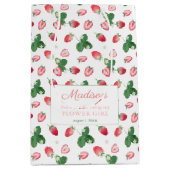 イチゴ甘い名前をカスタムする結婚の感謝 ミディアムペーパーバッグ (正面)