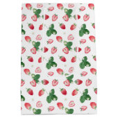 イチゴ甘い名前をカスタムする結婚の感謝 ミディアムペーパーバッグ (裏面)