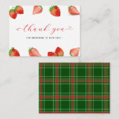 イチゴ甘い水の色の赤ちゃんシャワ感謝していーユー ノートカード (正面/裏面)