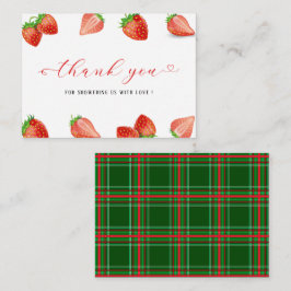 イチゴ甘い水の色の赤ちゃんシャワ感謝していーユー ノートカード