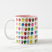 イチゴ甘味かわいいフルーツ水色 ツートーンマグカップ (左)