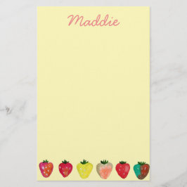イチゴ甘味かわいいフルーツ水色 便箋