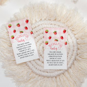 イチゴ甘素朴い本ベビーガールシャワー エンクロージャーカード