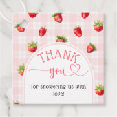 イチゴ甘素朴おむつベビーガールシャワー フェイバータグ (正面)