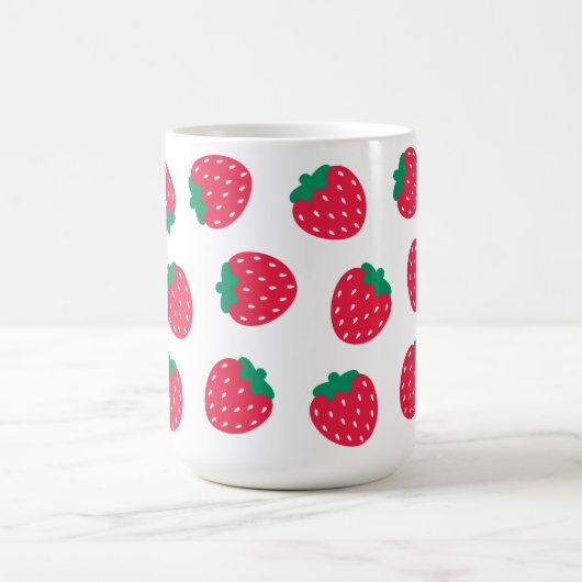 イチゴ用かわいい赤いちごフルーツLoveMug コーヒーマグカップ (中央)