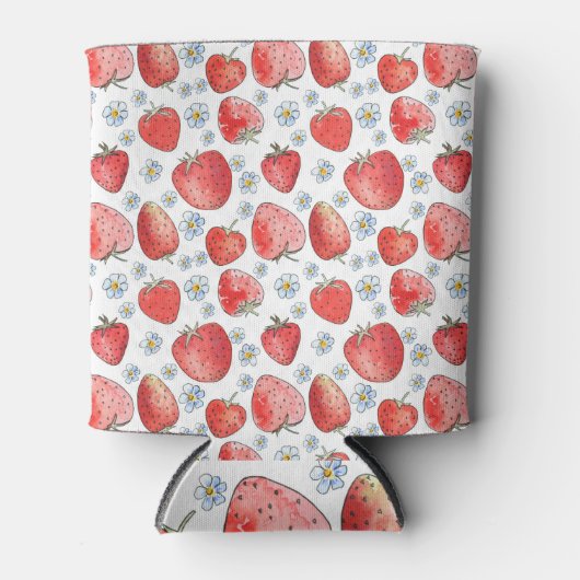 イチゴ畑：夏の新鮮さ 缶クーラー (正面)