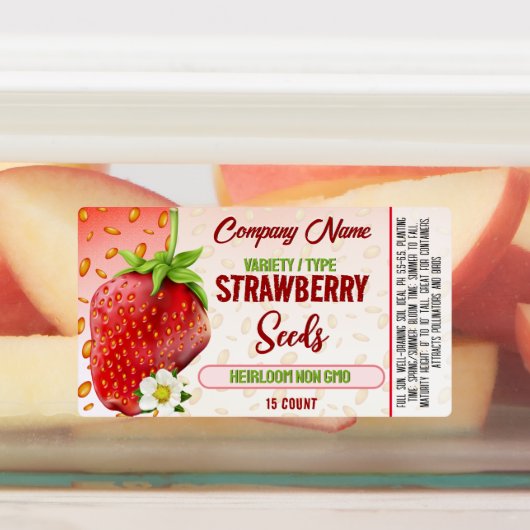 イチゴ種子ラベル ラベル (貼付)