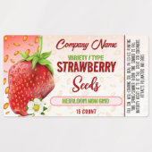 イチゴ種子ラベル ラベル (デザイン1)