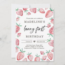 イチゴ第1回誕生日招待状ファーストベリースイート 招待状
