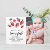 イチゴ第1回誕生日招待状ファーストベリースイート 招待状 (スタンド正面)
