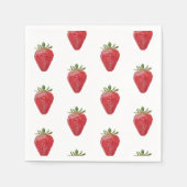 イチゴ紙サービス スタンダードカクテルナプキン (正面)