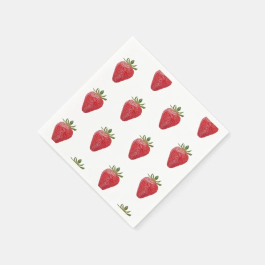 イチゴ紙サービス スタンダードカクテルナプキン (角)