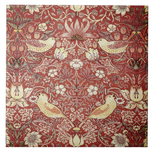 イチゴ素朴泥棒瓦 タイル (正面)