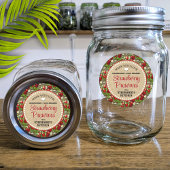 イチゴ缶詰瓶ラベル ラウンドシール