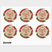 イチゴ缶詰瓶ラベル ラウンドシール (シート)