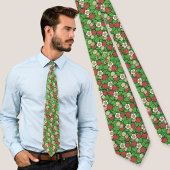 イチゴ背景パターンネックタイ ネクタイ