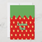 イチゴ背景パターン招待状 招待状 (正面)