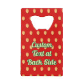 イチゴ背景パターン クレジットカード栓抜き (裏面)