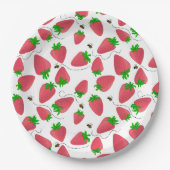 イチゴ誕生日おもしろいトレンディー紙プレート ペーパープレート (正面)