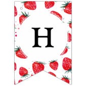 イチゴ誕生日のバンティングバナー バンティングフラッグ (第2の旗)