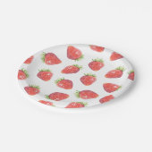 イチゴ誕生日またはベビーシャワー ペーパープレート (アングル)