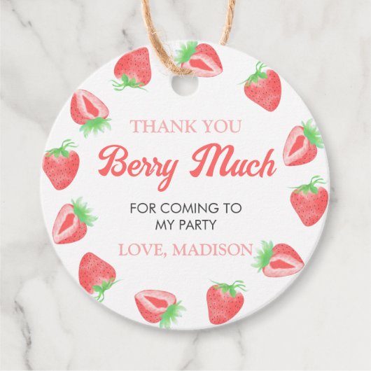 イチゴ誕生日サンキューベリーマート フェイバータグ (正面)