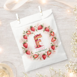 イチゴ誕生日ステッカーFケーキ フェイバーバッグ