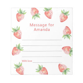 イチゴ誕生日タイムカプセルメッセージ ノートパッド