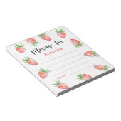 イチゴ誕生日タイムカプセルメッセージ ノートパッド (アングル)