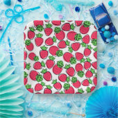 イチゴ誕生日パーティーシャワーバーベキュー ペーパープレート (パーティー)