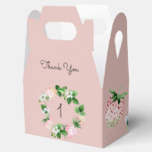 イチゴ誕生日パーティーピンク白い果実 フェイバーボックス (オープン)