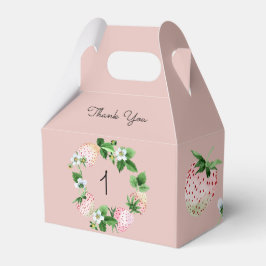 イチゴ誕生日パーティーピンク白い果実 フェイバーボックス