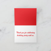 イチゴ誕生日パーティー サンキューカード (内部)
