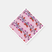 イチゴ誕生日パーティー スタンダードカクテルナプキン (角)