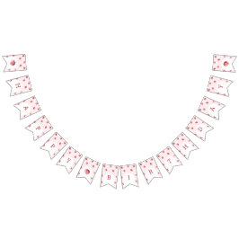 イチゴ誕生日パーティー バンティングフラッグ