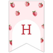 イチゴ誕生日パーティー バンティングフラッグ (第2の旗)