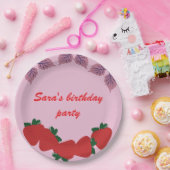 イチゴ誕生日パーティー ペーパープレート (パーティー)