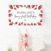 イチゴ誕生日ベリースイートバックドロップバナー 横断幕 (インサイチュ)