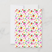 イチゴ誕生日写真サンキューカード サンキューカード (裏面)