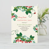 イチゴ誕生日招待状 招待状 (スタンド正面)