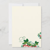 イチゴ誕生日招待状 招待状 (裏面)