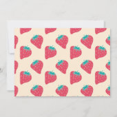 イチゴ誕生日招待状 招待状 (裏面)