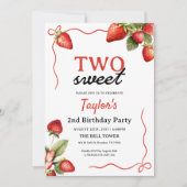 イチゴ誕生日招待状 | 誕生日2 招待状 (正面)