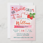 イチゴ誕生日招待状 | Sweet Girl 招待状 (正面)