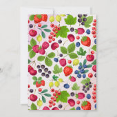 イチゴ誕生日招待状 | Sweet Girl 招待状 (裏面)