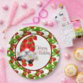 イチゴ誕生日格言 ペーパープレート (パーティー)