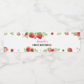 イチゴ誕生日水瓶用ラベル ペットボトルラベル (シングルラベル)