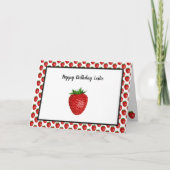 イチゴ誕生日 カード (正面)